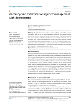 TCRM-3694-Anthracycline Extravasation