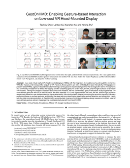 Enabling Gesture-Based Interaction on Low-Cost VR Head-Mounted Display