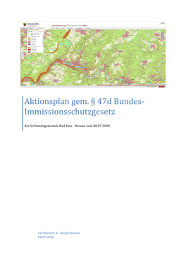 Aktionsplan Gem. § 47D Bundes-Immissionsschutzgesetz