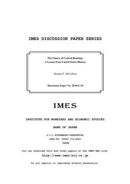 The Future of Central Banking: a Lesson from United States History