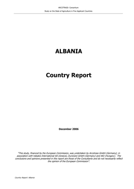 Country Report – Albania