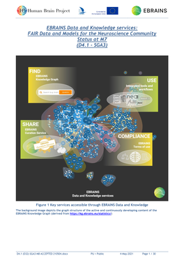 EBRAINS Data and Knowledge Services: FAIR Data and Models for the Neuroscience Community Status at M7 (D4.1 - SGA3)