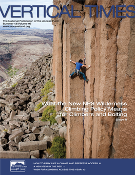 What the New NPS Wilderness Climbing Policy Means for Climbers and Bolting Page 8