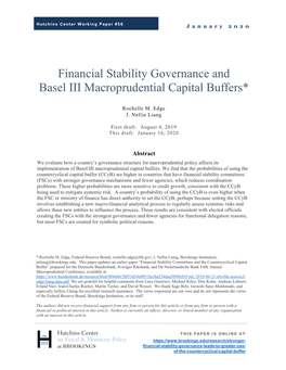 Financial Stability Governance and Basel III Macroprudential Capital Buffers*