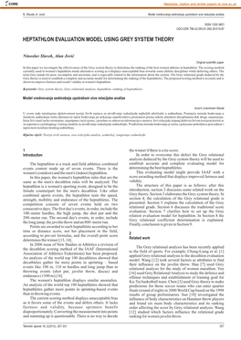 Heptathlon Evaluation Model Using Grey System Theory