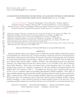 A Search for Technosignatures from 14 Planetary Systems in the Kepler Field with the Green Bank Telescope at 1.15-1.73