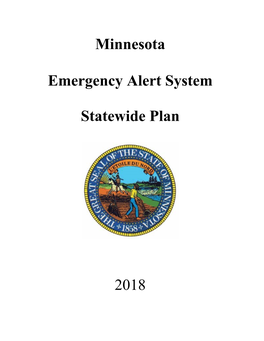 Minnesota Emergency Alert System Statewide Plan 2018