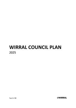 Appendix 1 Wirral Council Plan 2025