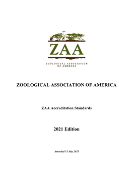 ZAA Accreditation Standards