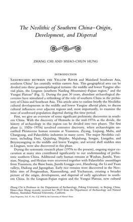 The Neolithic Ofsouthern China-Origin, Development, and Dispersal