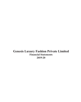 Genesis Luxury Fashion Private Limited 1