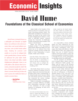David Hume Foundations of the Classical School of Economics