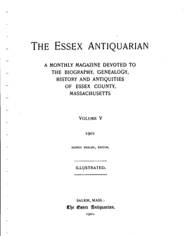 The Essex Antiquarian