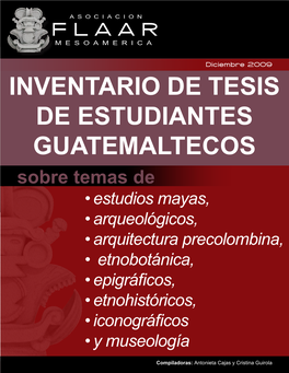 Inventario De Tesis De Estudiantes Guatemaltecos