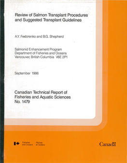 Review of Salmon Transplant Procedures · and Suggested Transplant Guidelines