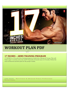 Workout Plan Pdf