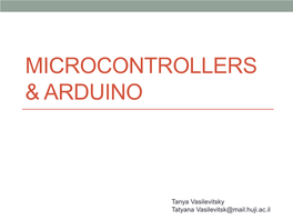 Electronics & Microcontrollers