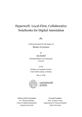 Hyperwell: Local-First, Collaborative Notebooks for Digital Annotation