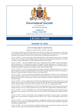 NSW Government Gazette