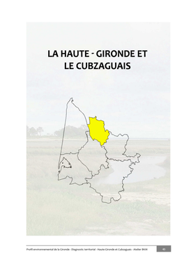 Diagnostic Territorial - Haute-Gironde Et Cubzaguais - Atelier BKM 43
