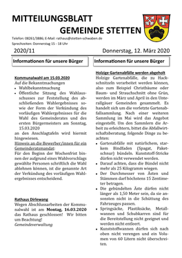 Mitteilungsblatt 11/2020