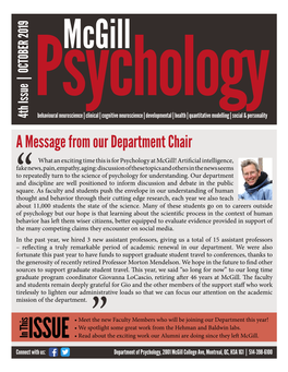 Mcgill Psychology October 2019 Newsletter