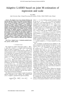 Adaptive LASSO Based on Joint M-Estimation of Regression and Scale