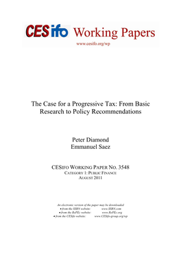 The Case for a Progressive Tax: from Basic Research to Policy Recommendations