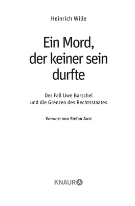 Heinrich Wille Ein Mord, Der Keiner Sein Durfte