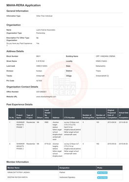 RERA Application