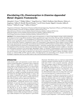Elucidating CO2 Chemisorption in Diamine-Appended Metal–Organic Frameworks Alexander C