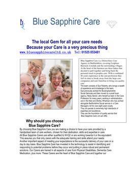 Blue Sapphire Care