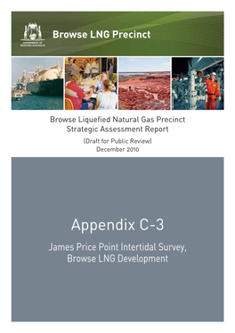 Appendix C-3 James Price Point Intertidal Survey, Browse LNG Development WEL No