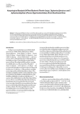 Karyological Analysis of Two Endemic Tooth-Carps, Aphanius