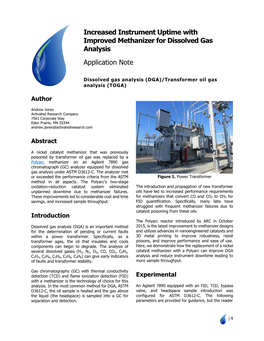 Increased Instrument Uptime with Improved Methanizer for Dissolved Gas Analysis