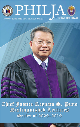 Chief Justice Reynato S. Puno Distinguished Lectures Series of 2010