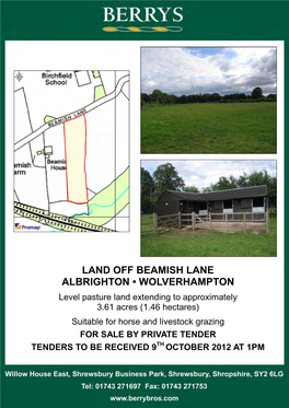 Land Off Beamish Lane Albrighton • Wolverhampton