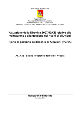 Bacino Idrografico Del Fiume Nocella