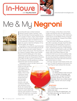 Me & My Negroni