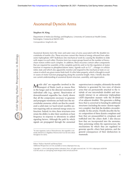 Axonemal Dynein Arms
