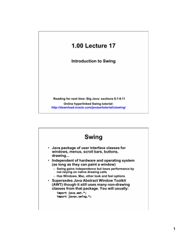 Introduction to Swing (PDF)