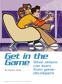 What Others Can Learn from Game Developers