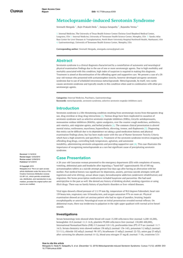 Metoclopramide-Induced Serotonin Syndrome