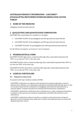 Vildagliptin/Metformin Hydrochloride) Film-Coated Tablet