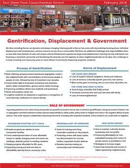 Gentrification, Displacement & Government