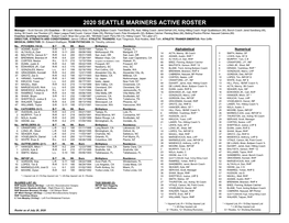 Mariners Roster