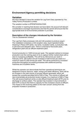 Yeo Valley Farms (Production) Limited