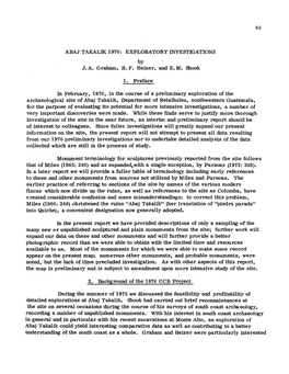 2. Background of the 1976 UCB Project During the Summer of 1975 We Discussed the Feasibility and Profitability of Detailed Explorations at Abaj Takalik