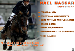 Personal Data Career Goals Equestrian Achievements