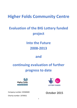 Higher Folds Community Centre Evaluation of the BIG Lottery Funded
